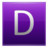 Letter D violet